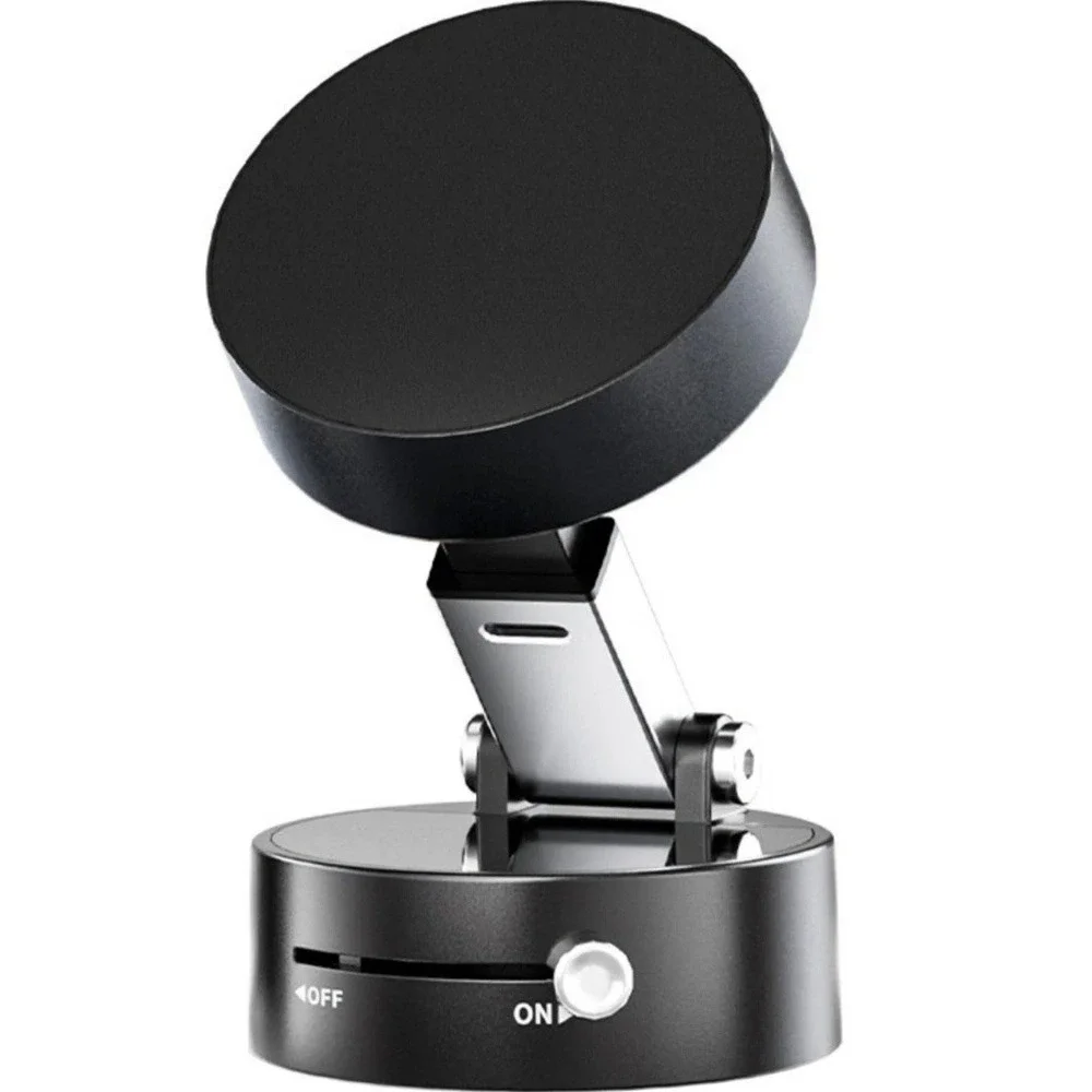 Foldable Magnetic Phone Holder Vacuum Suction Cup Car Mount Rotating